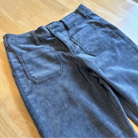 Free People Mid-Rise Flare Pants Women’s Size 25 Gray Soft Black - Picture 3 of 8